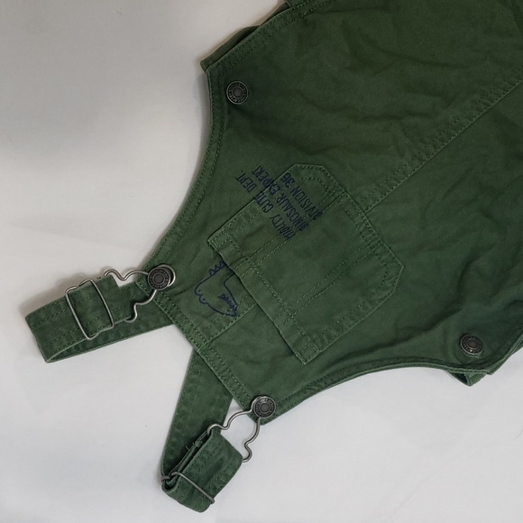 *SOLD* 5/$30 CARTER'S NWT Footless Sleeper and Denim Overalls Dino Little Dude - Picture 4 of 6